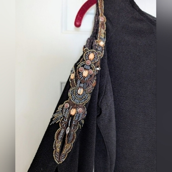 Vintage Joseph Ribkoff Couture "Statement Piece" Top With Jewels & Beading - Picture 6 of 9